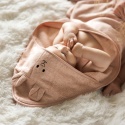 Ręcznik kąpielowy Babyono dla dzieci z kapturem hipoalergiczny 100x100 róż