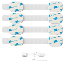 Zabezpieczenia szafek szuflad mebli blokada Babyono samoprzylepna 4 szt. 3M