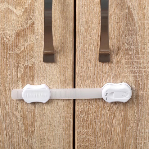 Zabezpieczenia szafek szuflad mebli blokada Babyono samoprzylepna 4 szt. 3M