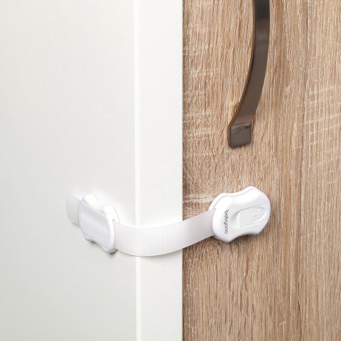 Zabezpieczenia szafek szuflad mebli blokada Babyono samoprzylepna 4 szt. 3M