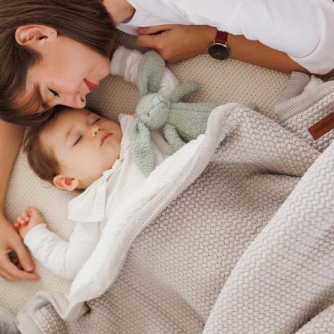 Koc bawełniany ocieplany dwuwarstwowy BabyOno 75 x 100 cm ciepły szary