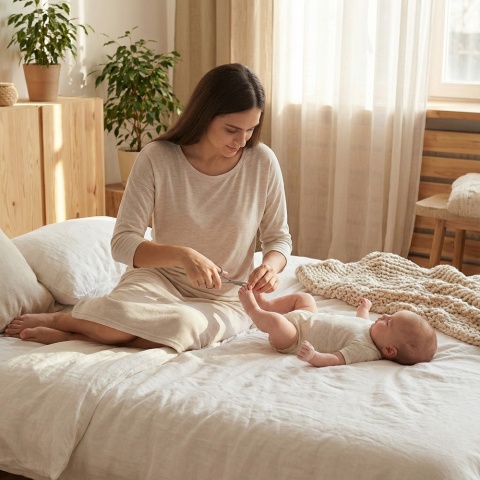 Nożyczki do paznokci Bocioland dla niemowląt i dzieci ze stali nierdzewnej