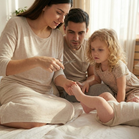 Nożyczki do paznokci Bocioland dla niemowląt i dzieci ze stali nierdzewnej