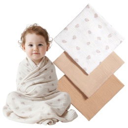 Pieluchy muślinowe Babyono pieluszki 70x70 antybakteryjne miękkie x3 beż