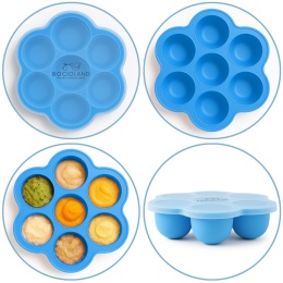 Pojemnik na żywność silikonowy do mrożenia posiłków dla dzieci 7 x 65 ml