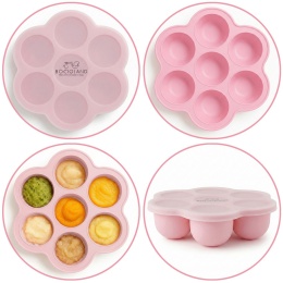 Pojemnik na żywność silikonowy do mrożenia posiłków dla dzieci 7 x 65 ml