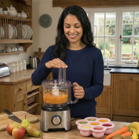 Pojemnik na żywność silikonowy do mrożenia posiłków dla dzieci 7 x 65 ml