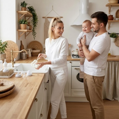 Szczotka do mycia butelek smoczków rurek Babyono zestaw 5w1 beżowy