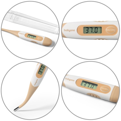 Termometr elektroniczny Babyono dla dzieci z miękką elastyczną końcówką