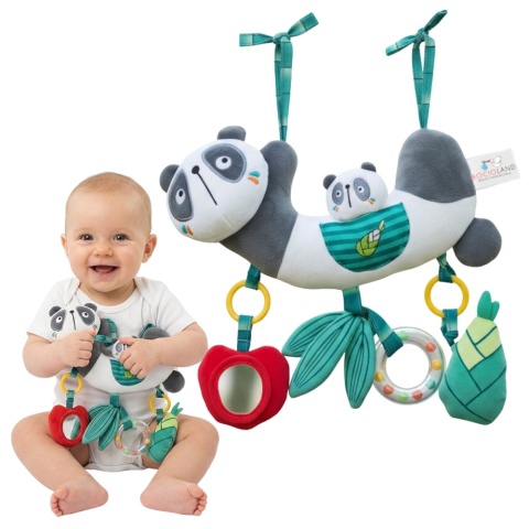 Zawieszka do wózka fotelika łóżeczka Bocioland sensoryczna edukacyjna panda