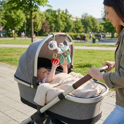 Zawieszka do wózka fotelika łóżeczka Bocioland sensoryczna edukacyjna panda