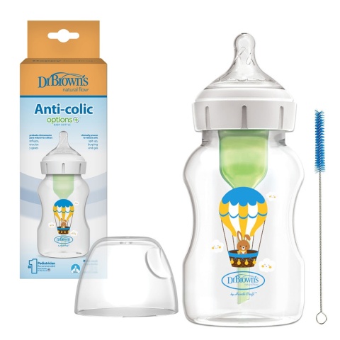 Dr Browns Butelka antykolkowa Options + średni przepływ królik 330 ml 3+