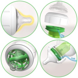 Dr Browns Butelka antykolkowa Options + średni przepływ królik 330 ml 3+