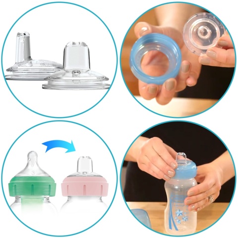 Dr Browns ustnik niekapek do samodzielnego picia szeroka butelka 6+ 2pak