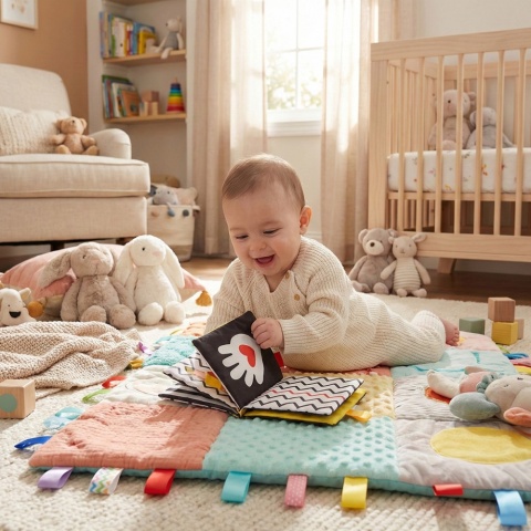 Książeczka sensoryczna Babyono kontrastowa z gryzakiem My Contrast Book