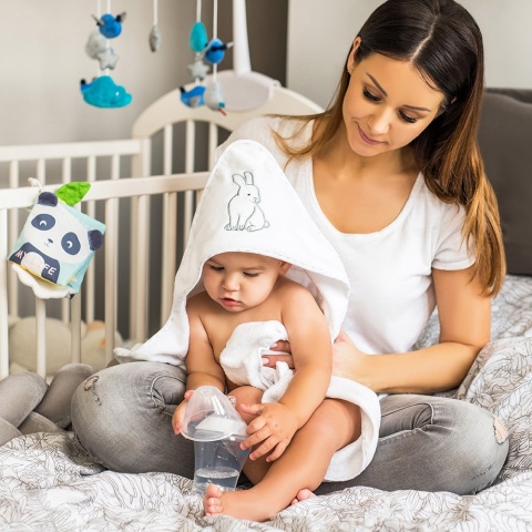 Książeczka sensoryczna Babyono kontrastowa z gryzakiem i wypustkami My Life