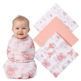 Pieluchy muślinowe Babyono 70x70 hipoalergiczne bawełna 3 szt brzoskwiniowe