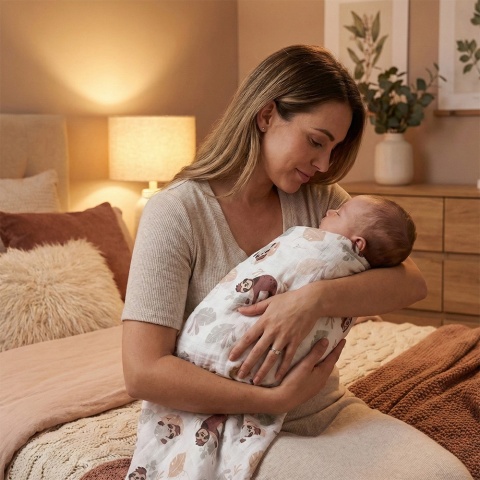 Pieluchy muślinowe Babyono 70x70 miękkie hipoalergiczne bawełna 3 szt koala