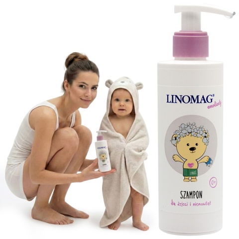Linomag Szampon dla niemowląt łagodny odżywczy z olejem lnianym 0+ 200 ml