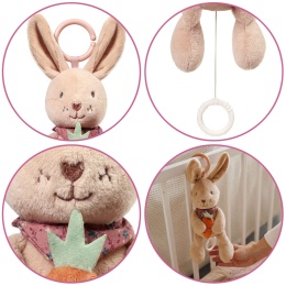 Pluszak królik pozytywka zawieszka do wózka przytulanka BabyOno Rabbit Karo