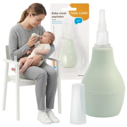 Aspirator do nosa Babyono miękka końcówka gruszka dla niemowląt zielona