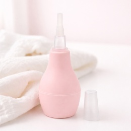 Aspirator do nosa Babyono miękka końcówka gruszka dla niemowląt różowa
