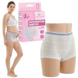 Majtki poporodowe Bocioland wielorazowe bezszwowe 91-96 cm L 2pak