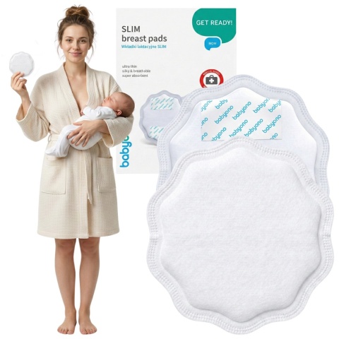 Wkładki laktacyjne Babyono Natural Nursing ultra chłonne 24 szt. białe