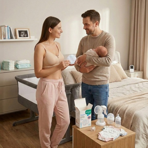 Wkładki laktacyjne Babyono Natural Nursing ultra chłonne 24 szt. białe