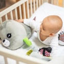 Zabawka sensoryczna Babyono duża piłeczka kontrastowa grzechotka 0+