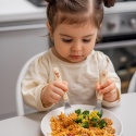 Sztućce dla dzieci ze stali nierdzewnej Babyono łyżka widelec beżowe