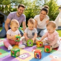 Klocki sensoryczne edukacyjne miękkie kolorowe obrazki Bocioland 6 szt. 3+