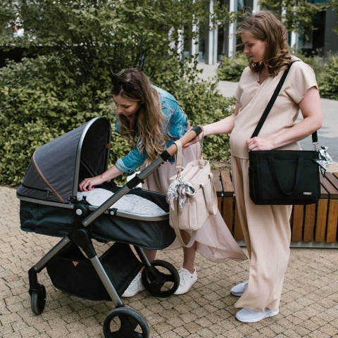 Torba do wózka szpitala dla mamy i dziecka do samolotu Babyono Carmen czerń