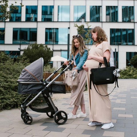 Torba do wózka szpitala dla mamy i dziecka do samolotu Babyono Carmen czerń