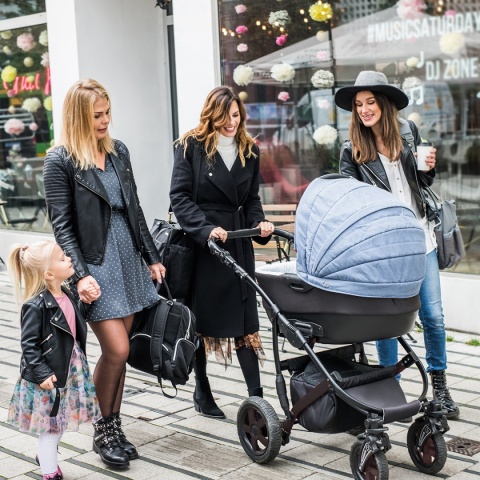Torba podróżna do szpitala dla mamy do samolotu Babyono Coco na ramię czerń