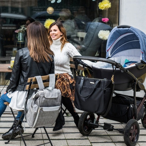 Torba podróżna do szpitala dla mamy do samolotu Babyono Coco na ramię czerń
