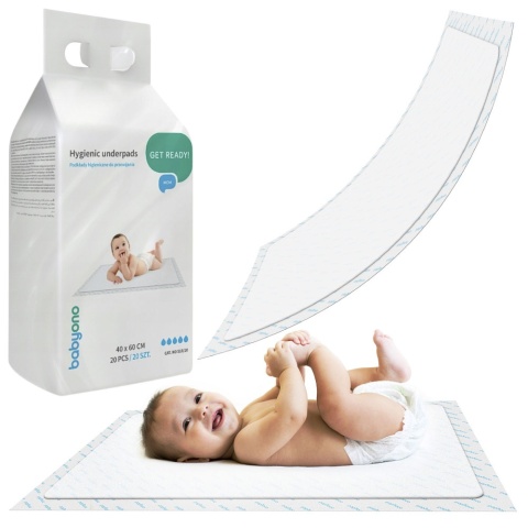Podkłady higieniczne do przewijania Babyono w płatach 40x60 20 sztuk