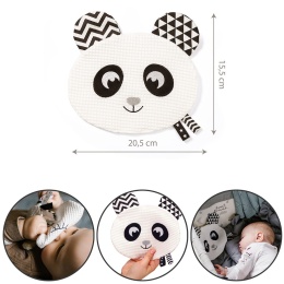 Przytulanka Babyono miękka kontrastowa szeleszcząca bawełniana panda 0+